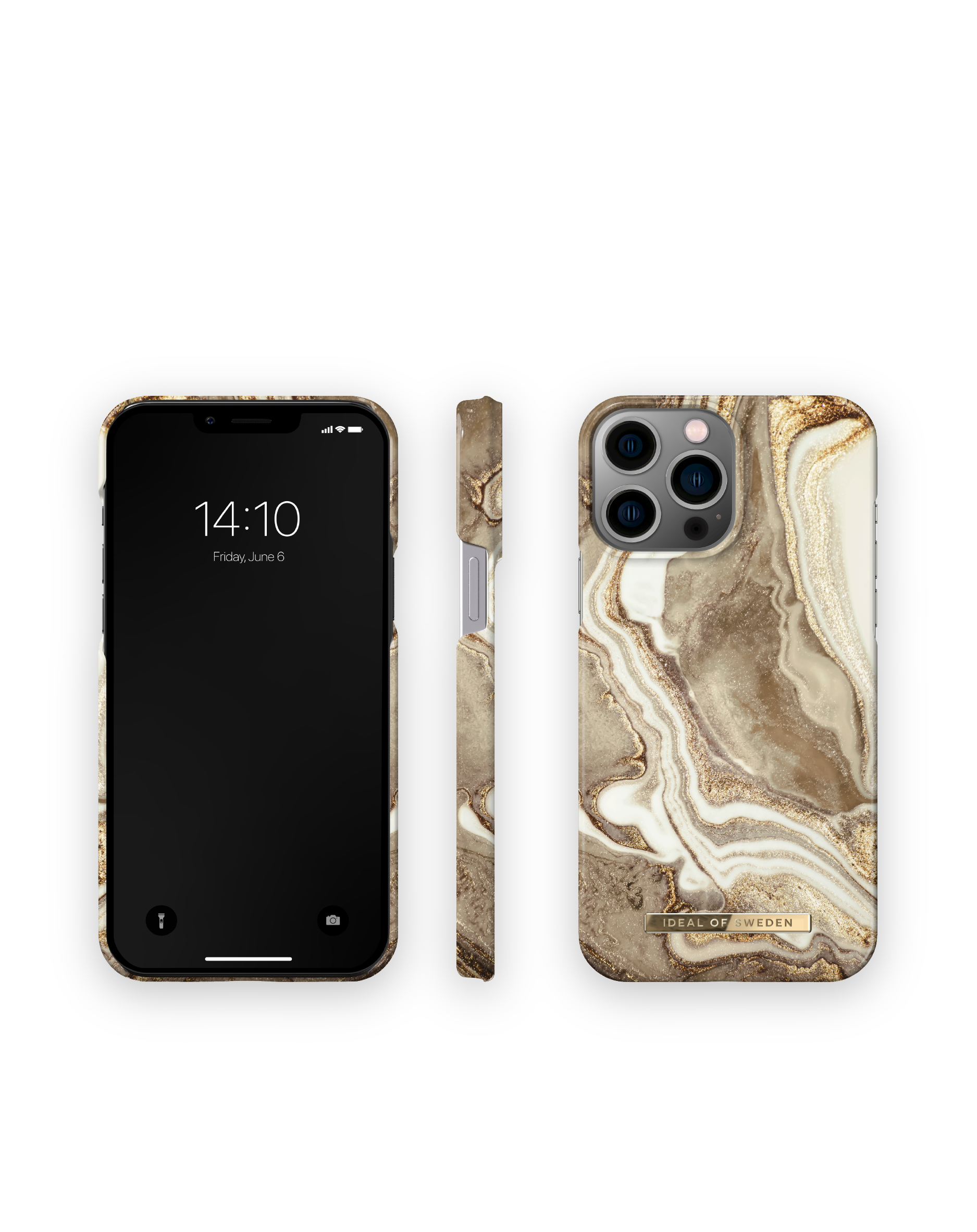 Apple, OF Marble Backcover, 13 Sand Max, IDFCGM19-I2167-164, IDEAL iPhone Golden Pro SWEDEN
