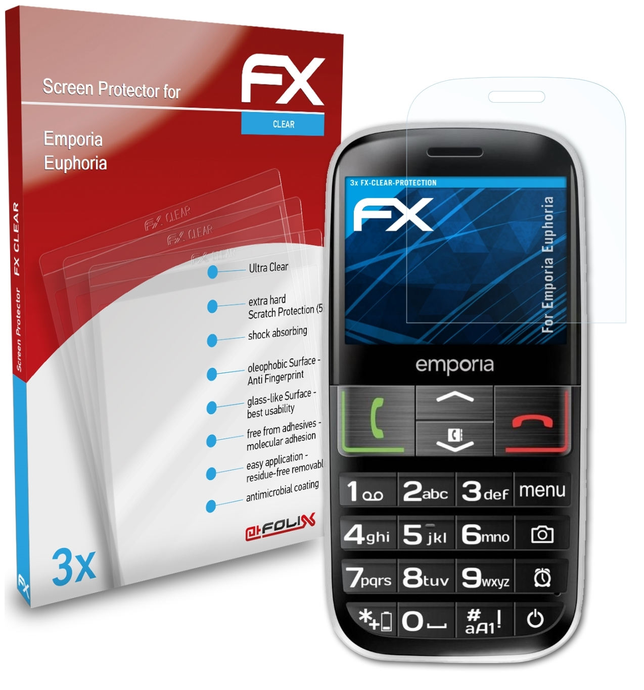 ATFOLIX 3x FX-Clear Emporia Euphoria) Displayschutz(für