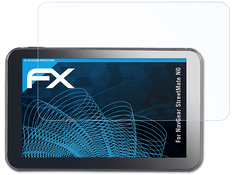ATFOLIX 3x FX-Clear Displayschutz(für NavGear StreetMate N6)
