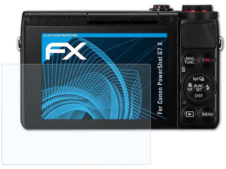 ATFOLIX 3x FX-Clear Displayschutz(für Canon PowerShot G7 X) | Kamera Schutzfolie
