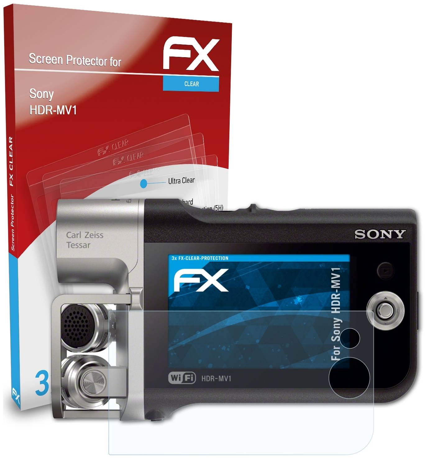 Displayschutz(für FX-Clear Sony 3x ATFOLIX HDR-MV1)