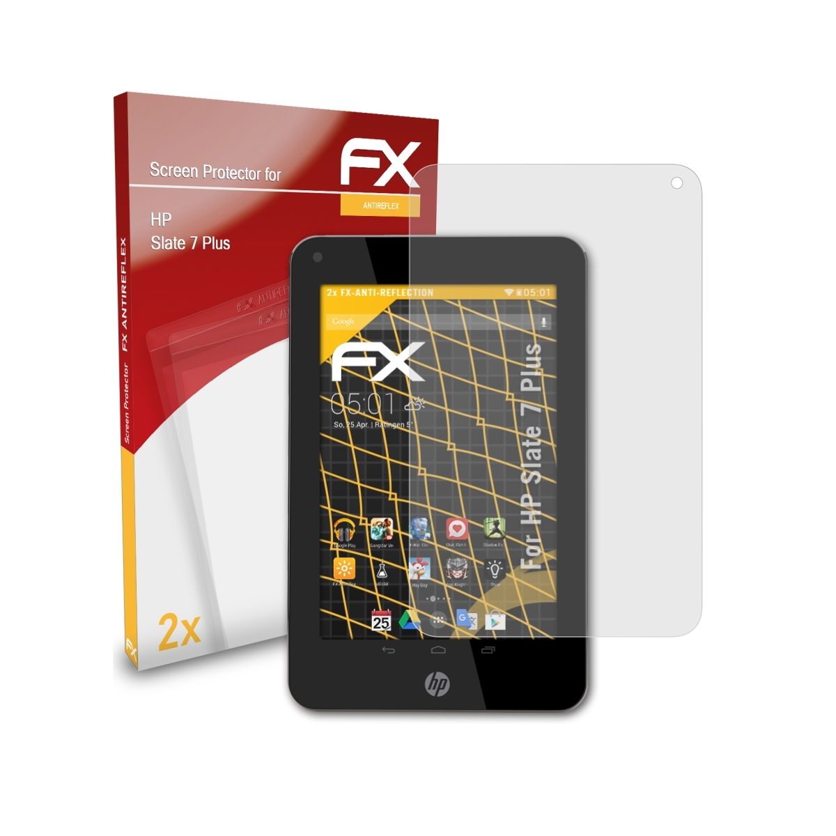 ATFOLIX 2x FX-Antireflex HP Slate Plus) 7 Displayschutz(für