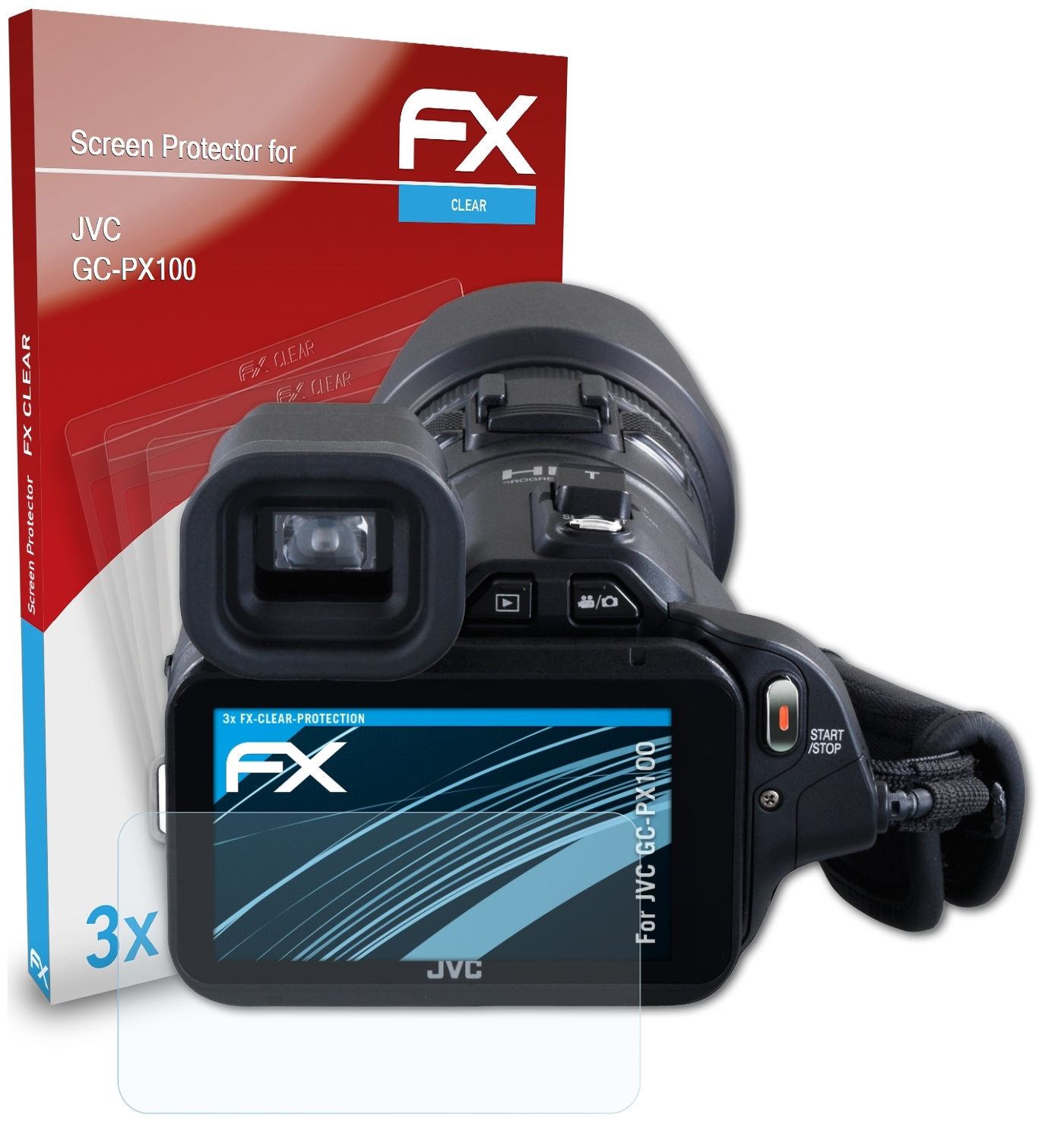 ATFOLIX 3x FX-Clear GC-PX100) Displayschutz(für JVC