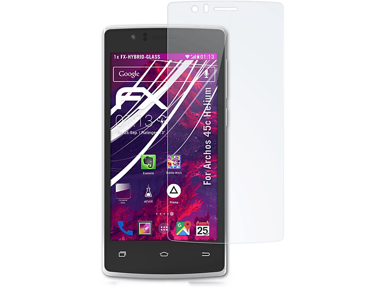 Helium) Archos FX-Hybrid-Glass ATFOLIX 45c Schutzglas(für