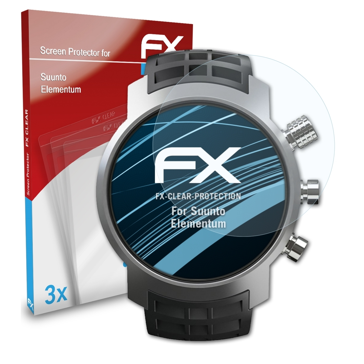 FX-Clear Elementum) Suunto 3x Displayschutz(für ATFOLIX