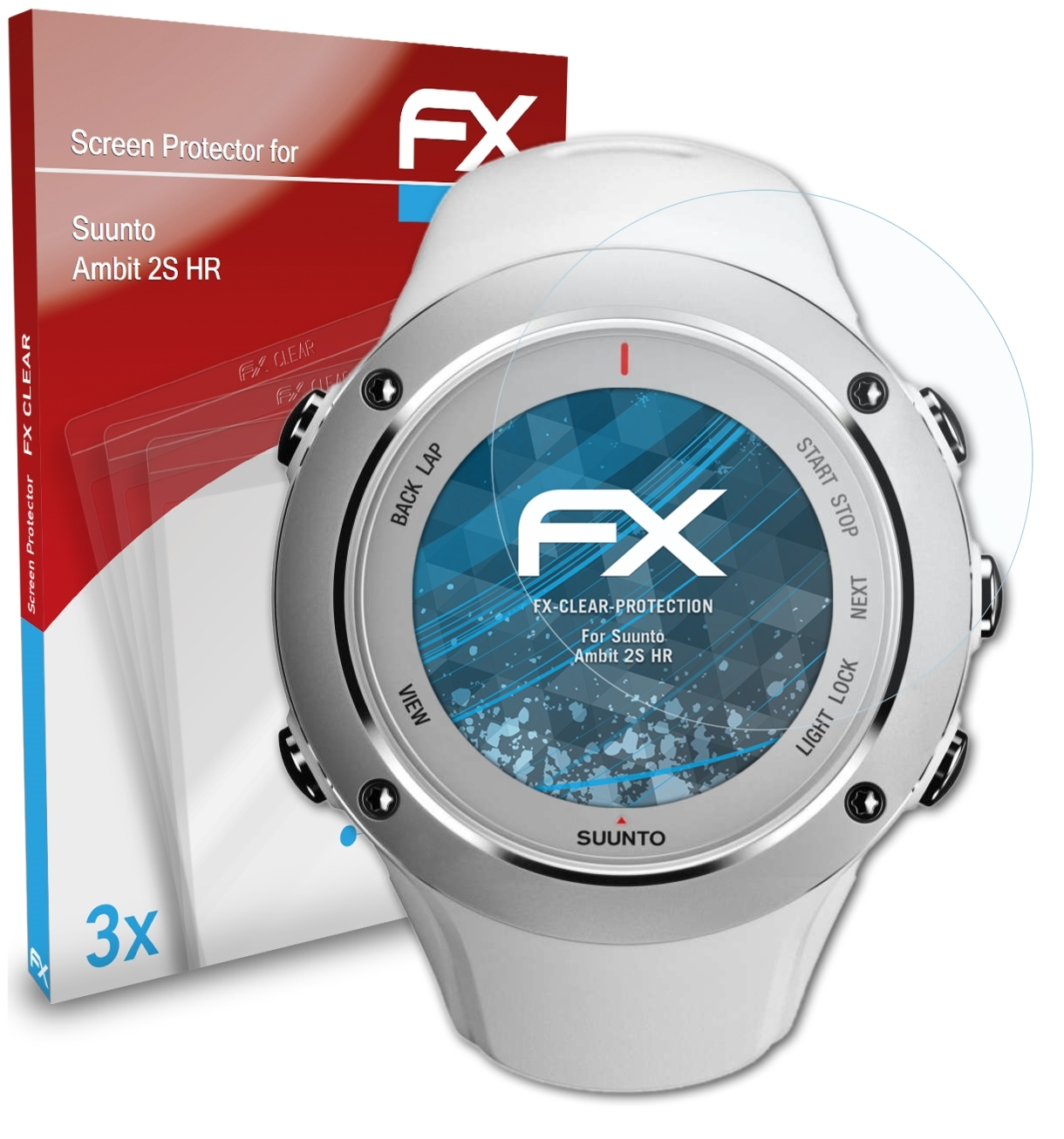 Displayschutz(für Suunto FX-Clear HR) Ambit 2S ATFOLIX 3x
