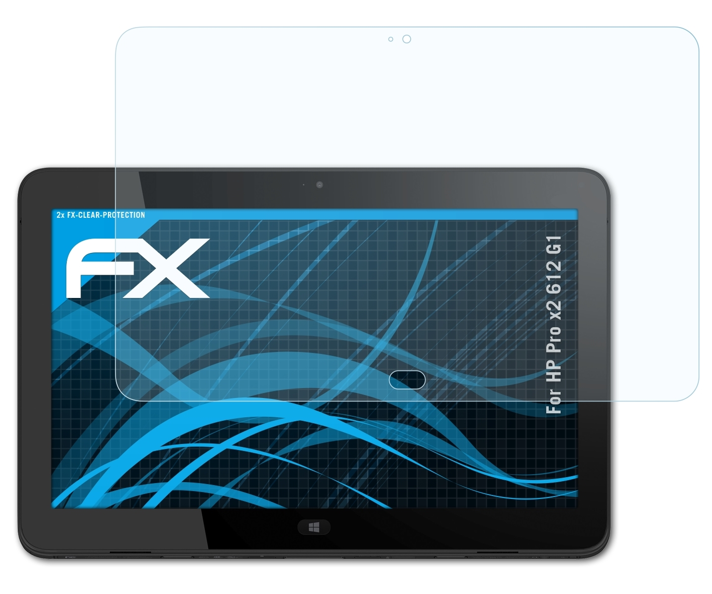 ATFOLIX 2x FX-Clear Displayschutz(für HP x2 612 Pro G1)