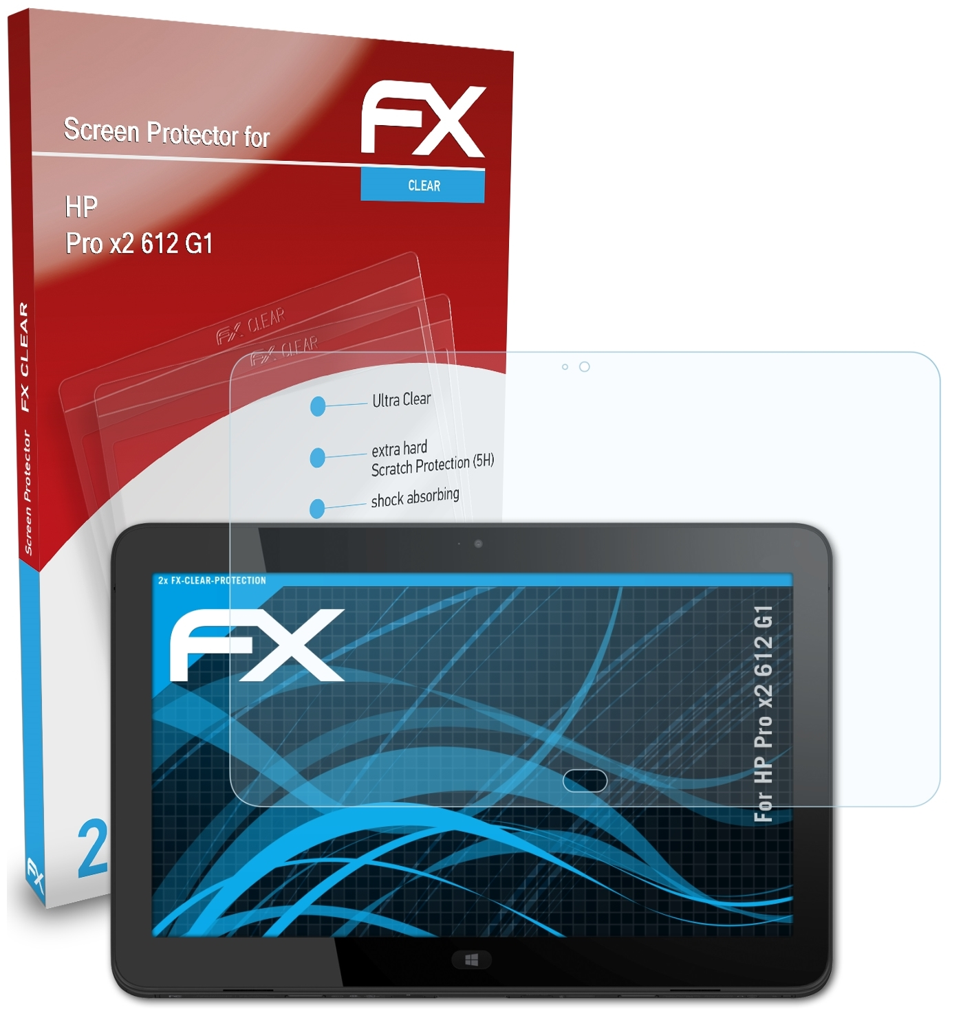 Pro G1) ATFOLIX FX-Clear Displayschutz(für 612 HP 2x x2