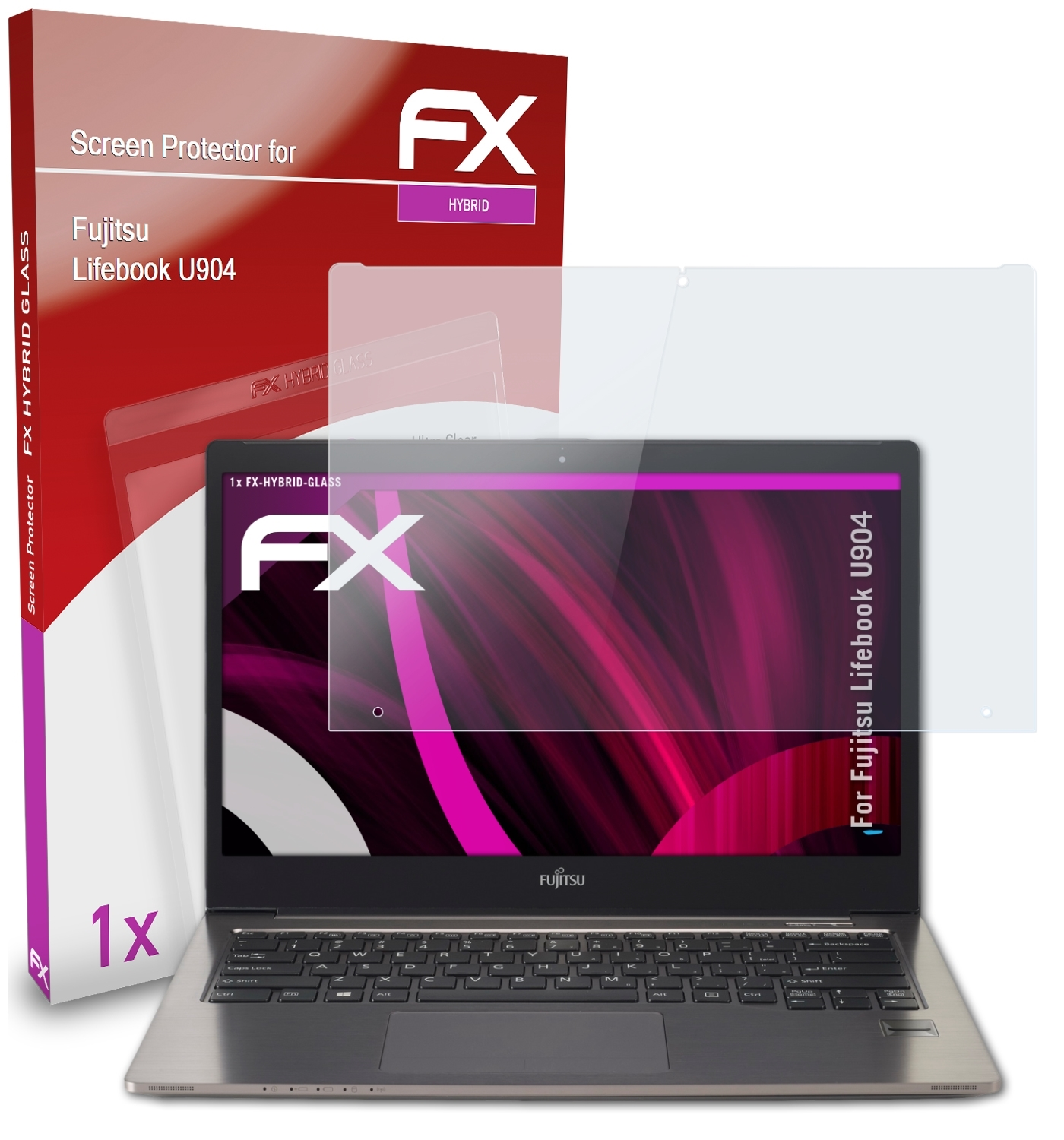 ATFOLIX FX-Hybrid-Glass Fujitsu U904) Lifebook Schutzglas(für