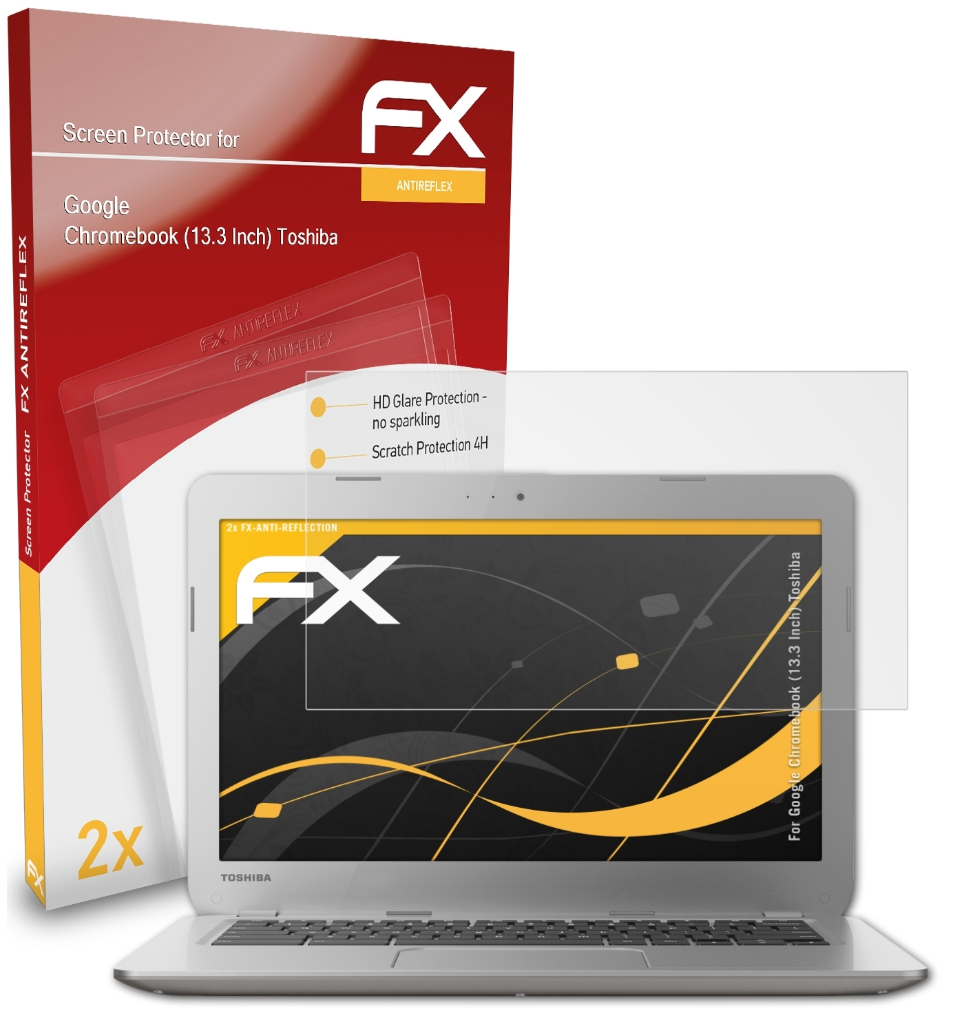 ATFOLIX Google FX-Antireflex Displayschutz(für (13.3 Inch) (Toshiba)) Chromebook 2x