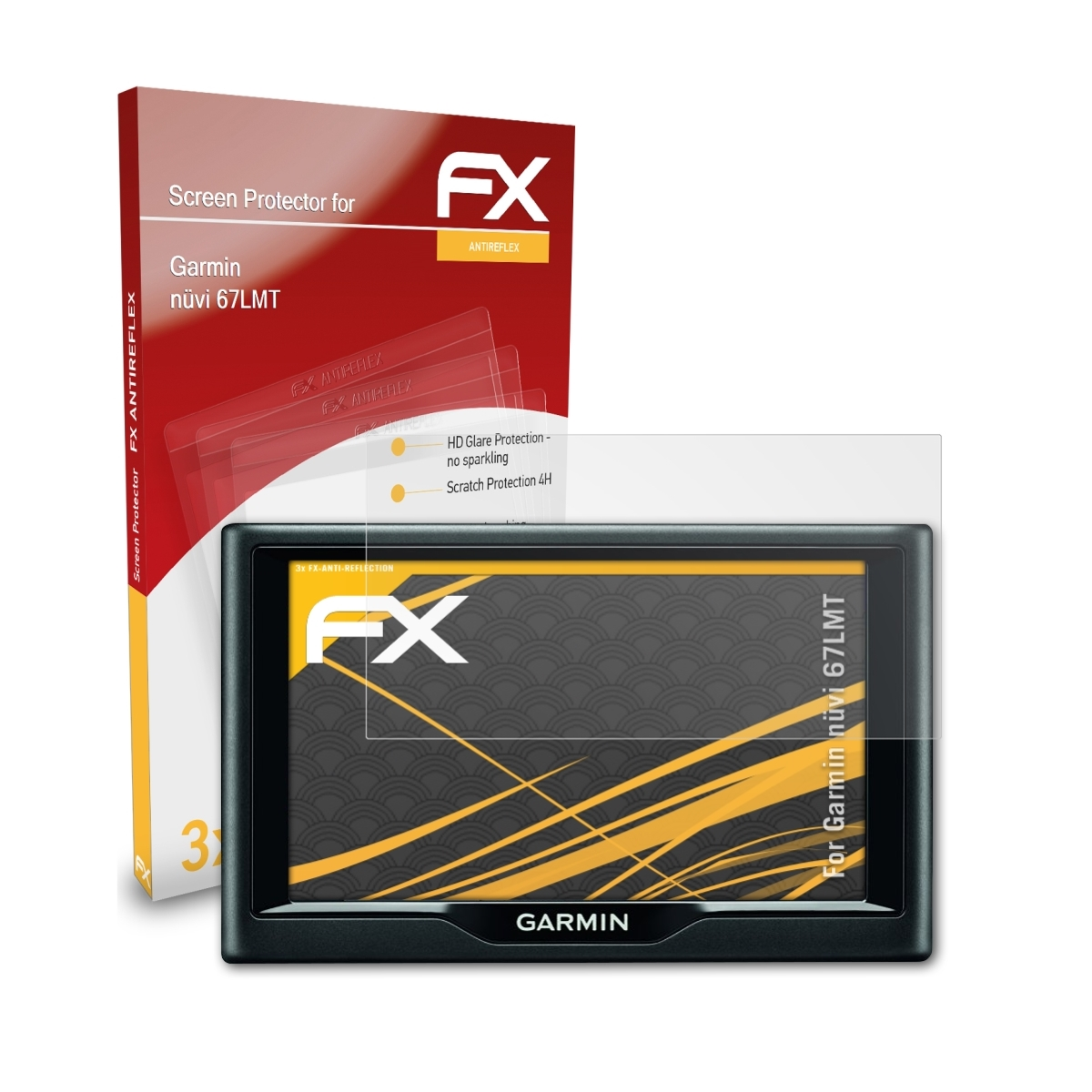 ATFOLIX 3x FX-Antireflex Displayschutz(für Garmin nüvi 67LMT)