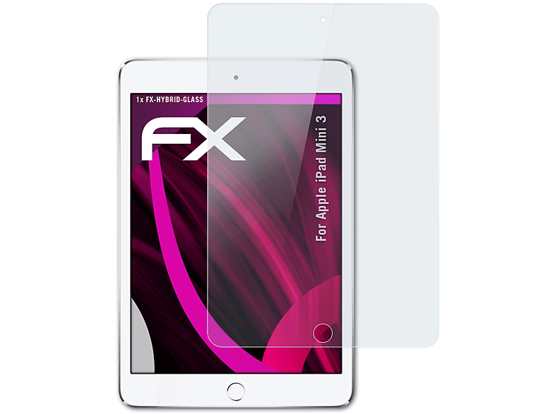 ATFOLIX FX-Hybrid-Glass Schutzglas(für 3) Mini Apple iPad