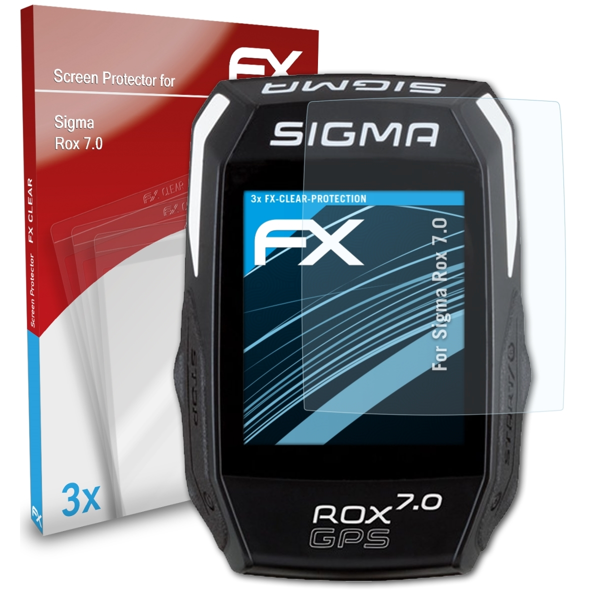 3x FX-Clear Rox ATFOLIX Sigma 7.0) Displayschutz(für