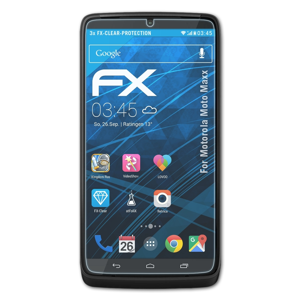 ATFOLIX 3x FX-Clear Maxx) Motorola Displayschutz(für Moto