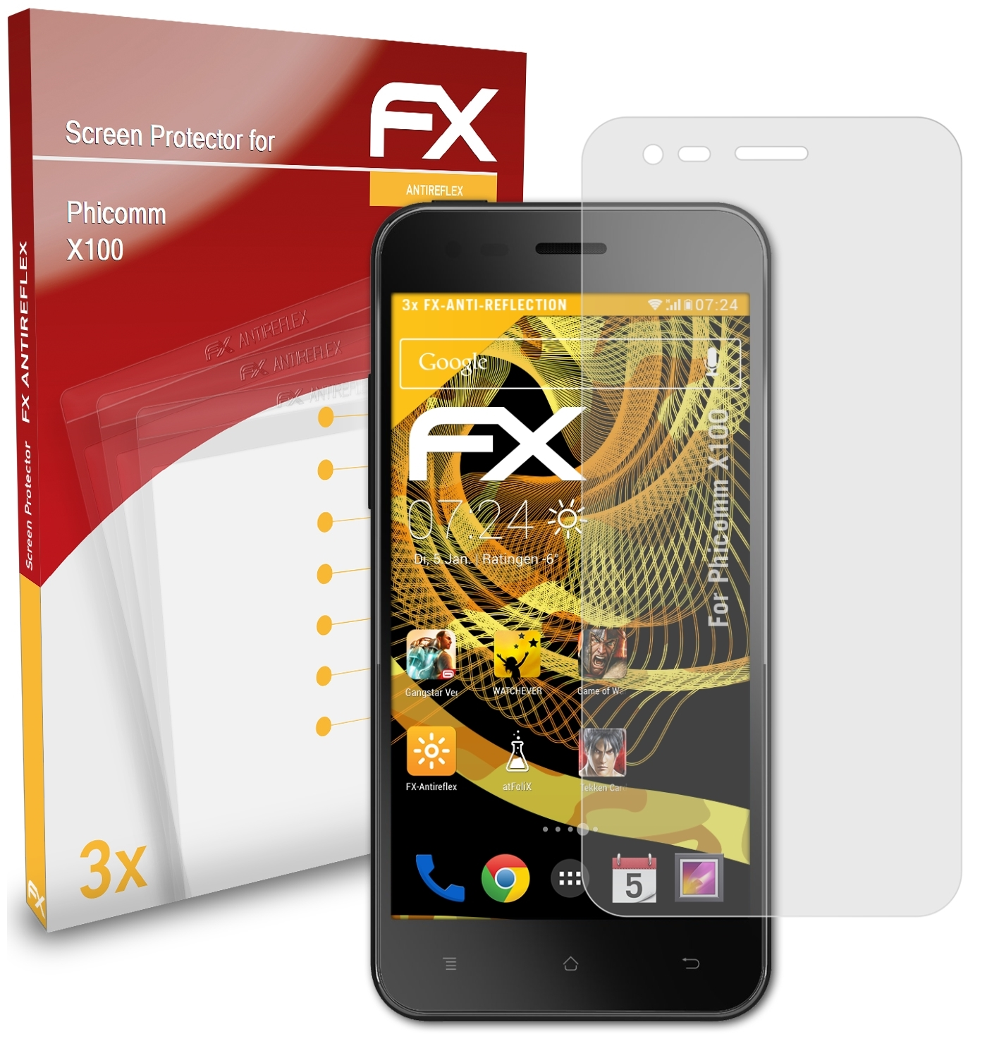 FX-Antireflex Phicomm ATFOLIX Displayschutz(für 3x X100)