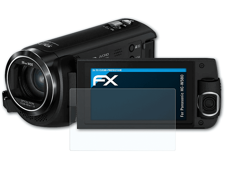 Displayschutz(für 3x Panasonic HC-W580) FX-Clear ATFOLIX