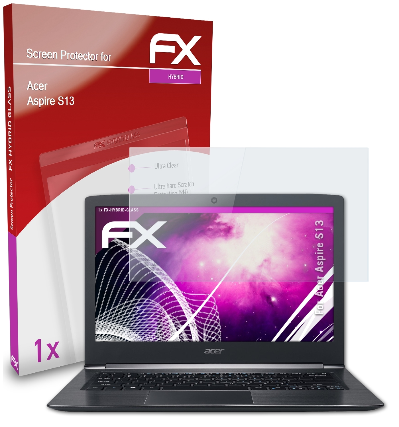 ATFOLIX FX-Hybrid-Glass Schutzglas(für S13) Acer Aspire