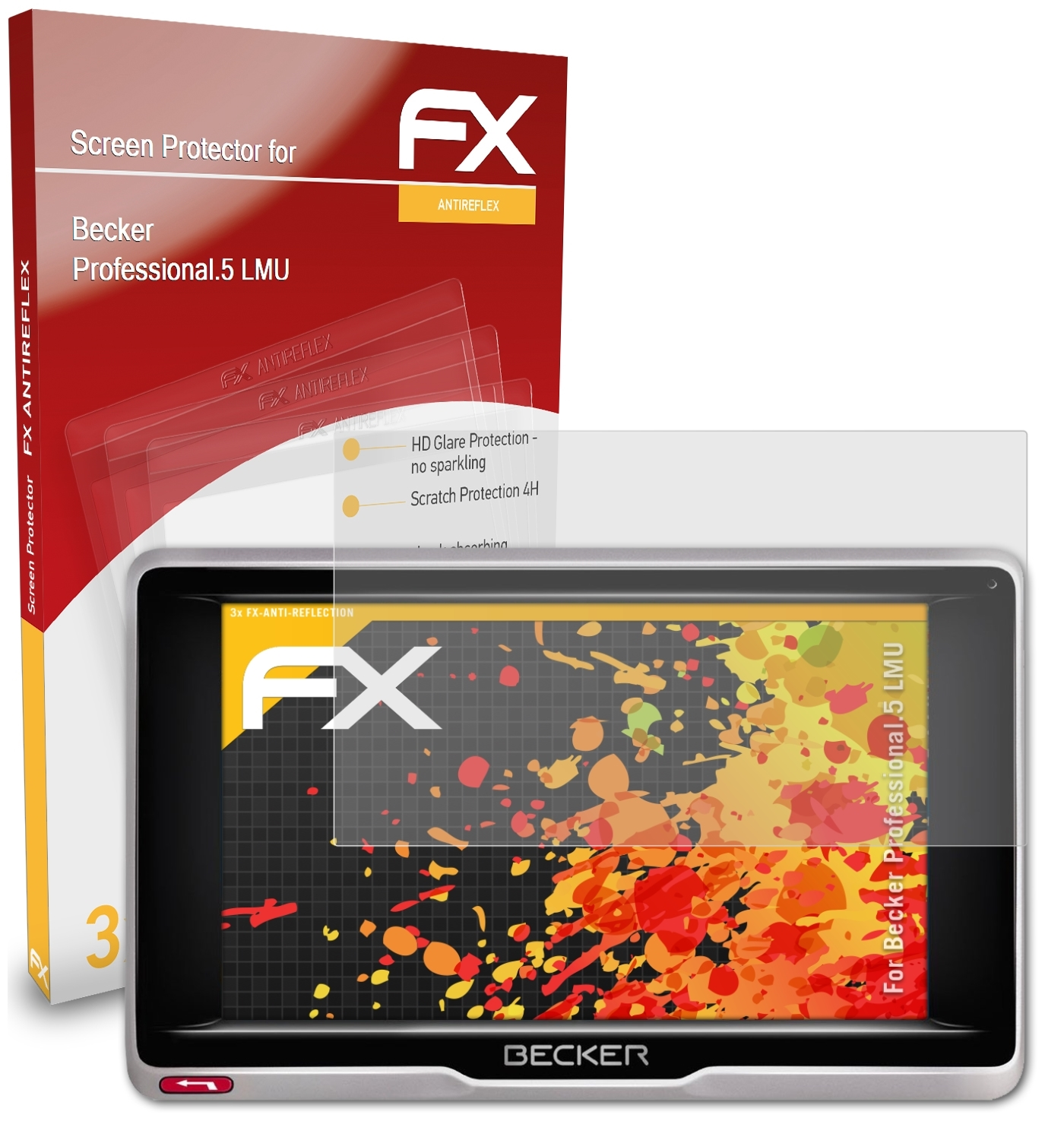 ATFOLIX 3x FX-Antireflex Displayschutz(für Becker Professional.5 LMU)