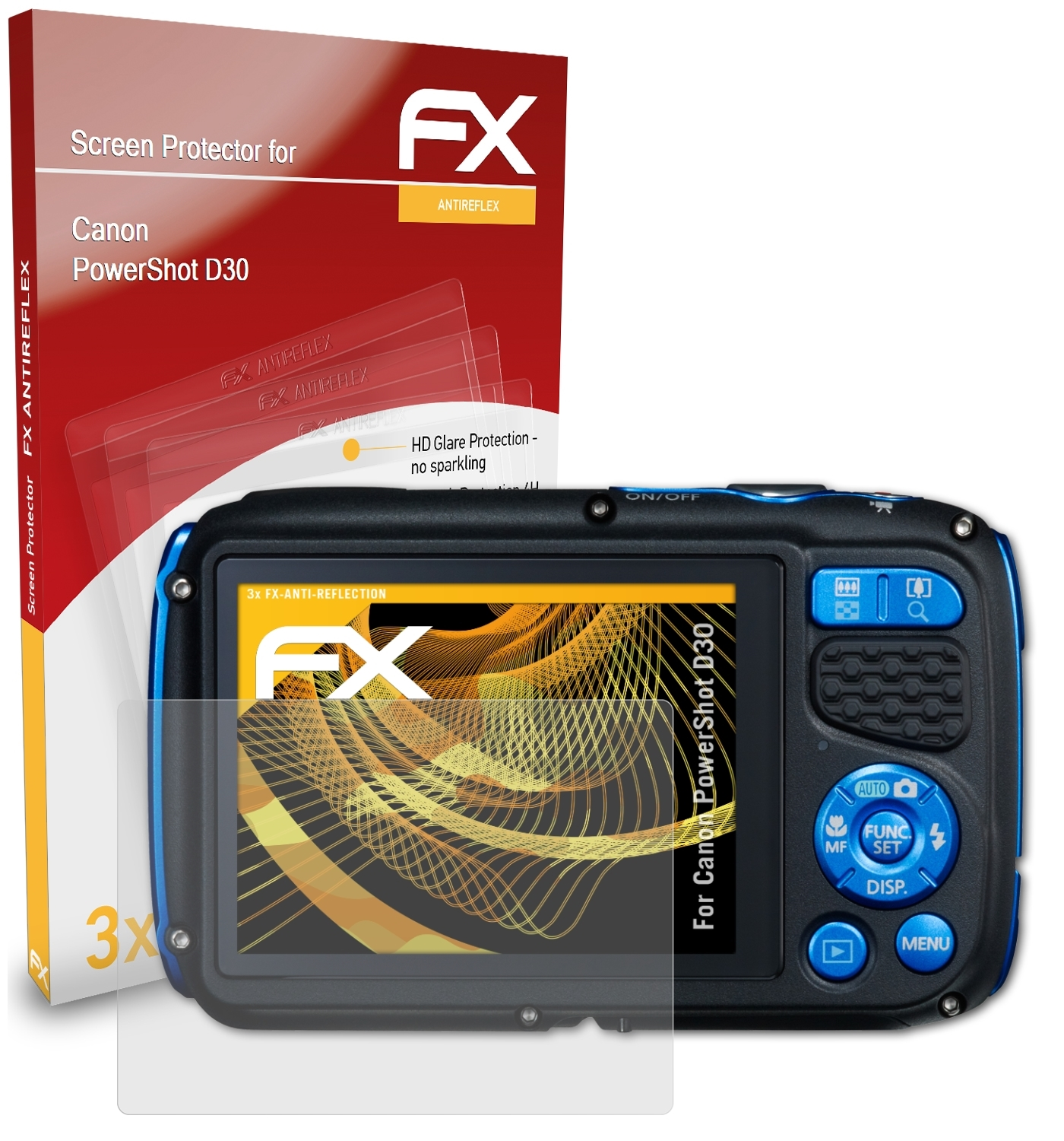 ATFOLIX 3x FX-Antireflex Canon Displayschutz(für PowerShot D30)