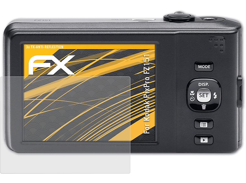 ATFOLIX 3x PixPro FZ151) FX-Antireflex Displayschutz(für Kodak