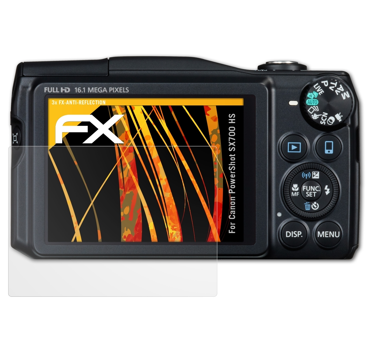 ATFOLIX 3x FX-Antireflex Displayschutz(für Canon SX700 PowerShot HS)