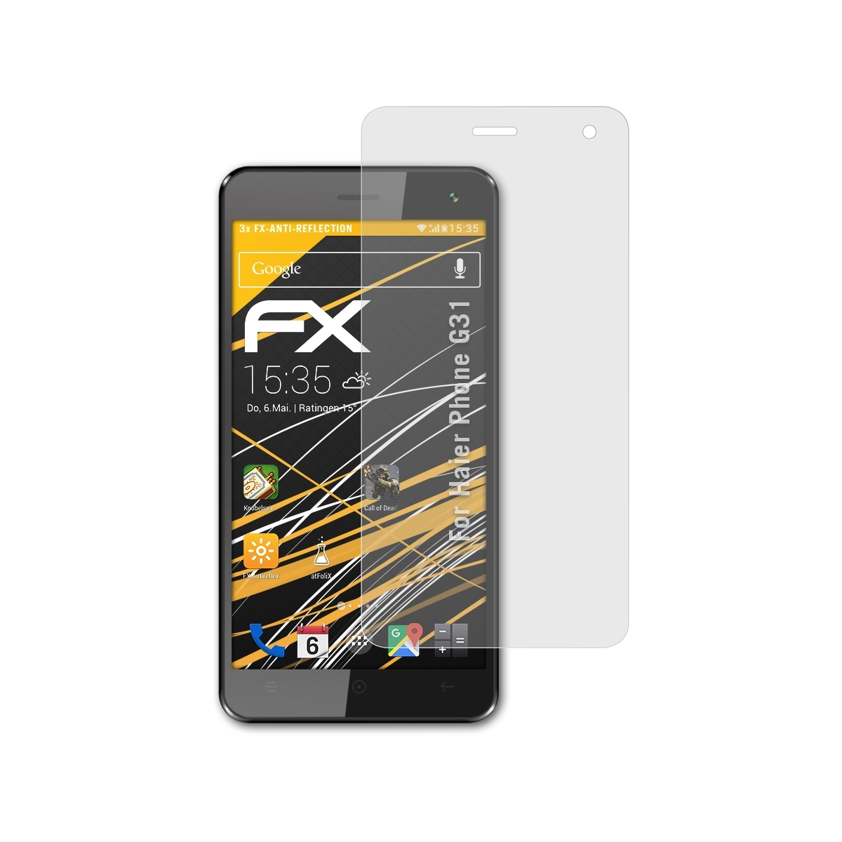 ATFOLIX 3x Haier Displayschutz(für Phone FX-Antireflex G31)