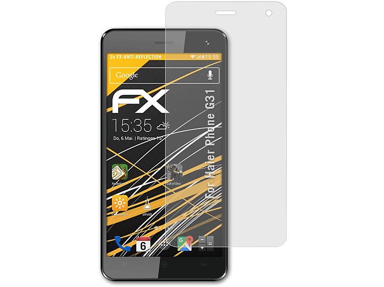 FX-Antireflex Displayschutz(für Haier Phone 3x ATFOLIX G31)