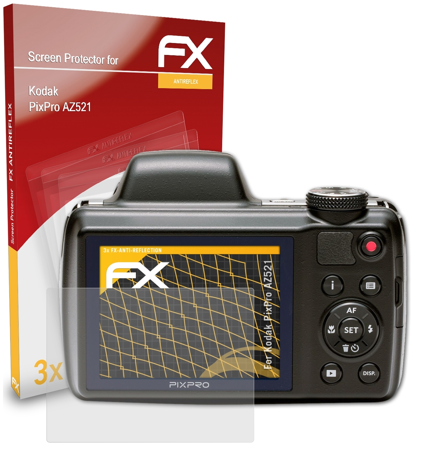 ATFOLIX Displayschutz(für AZ521) Kodak PixPro FX-Antireflex 3x