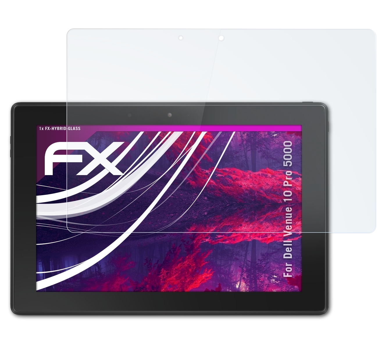 ATFOLIX FX-Hybrid-Glass Schutzglas(für Pro Venue 5000) 10 Dell