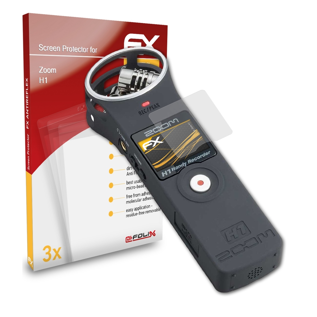 3x Zoom Displayschutz(für FX-Antireflex ATFOLIX H1)