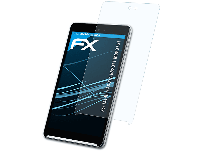ATFOLIX 2x FX-Clear Displayschutz(für Medion AKOYA E8201T (MD99751))
