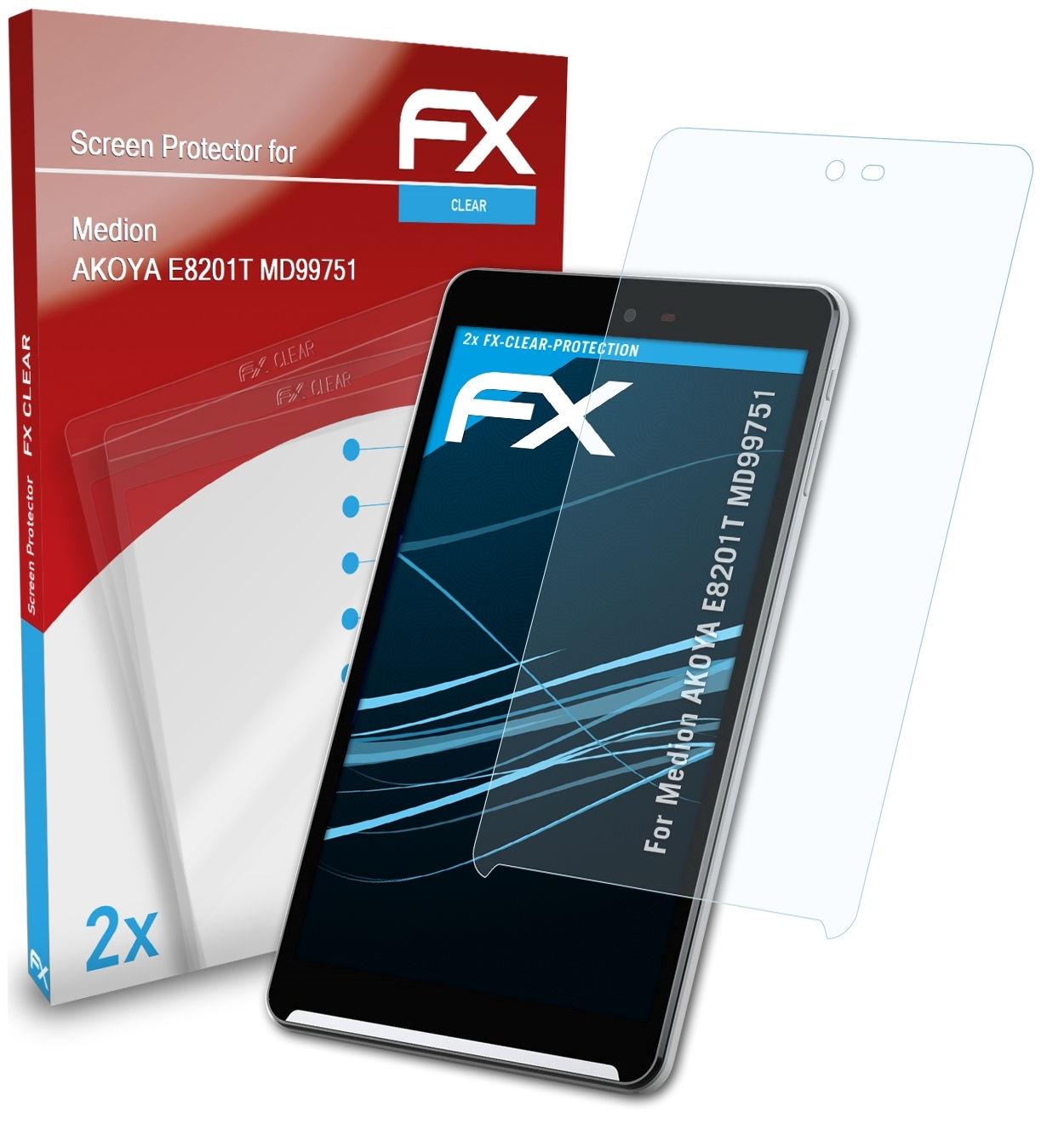 ATFOLIX AKOYA FX-Clear Medion 2x E8201T (MD99751)) Displayschutz(für