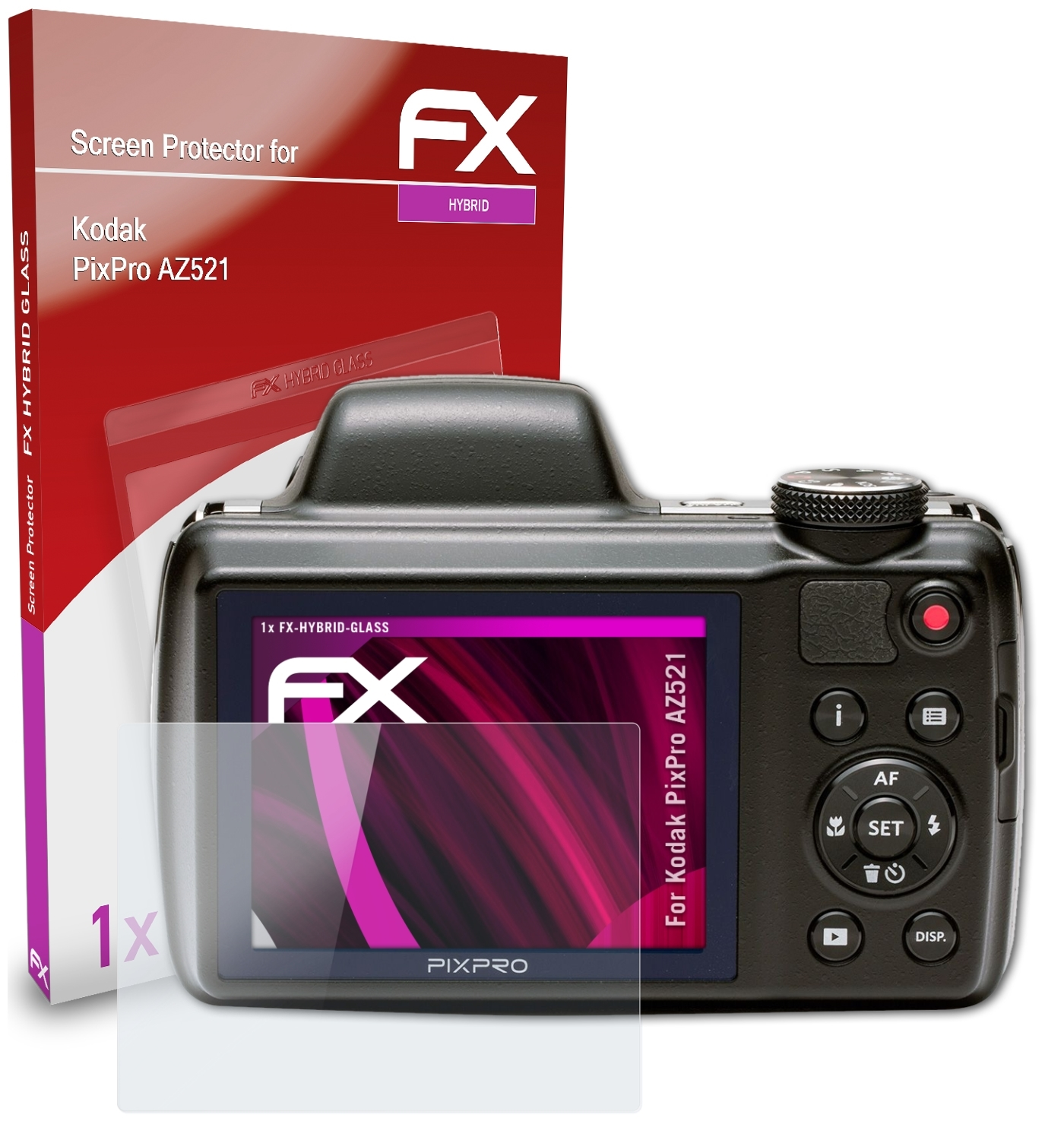 ATFOLIX FX-Hybrid-Glass Kodak PixPro Schutzglas(für AZ521)