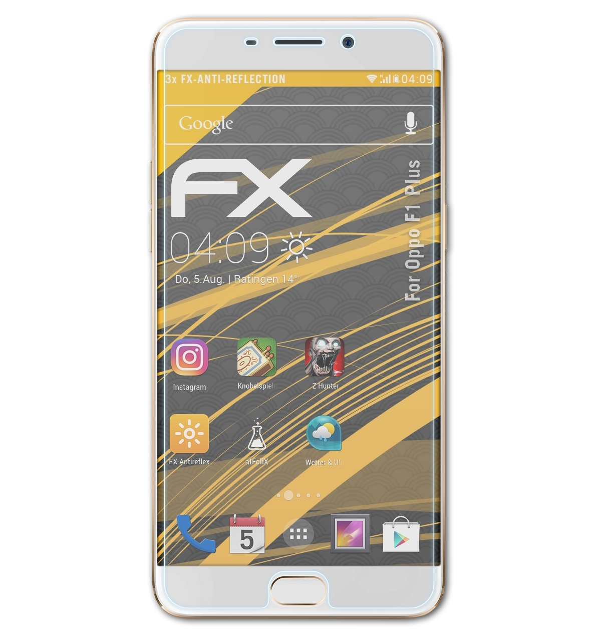 Oppo Displayschutz(für FX-Antireflex Plus) F1 ATFOLIX 3x