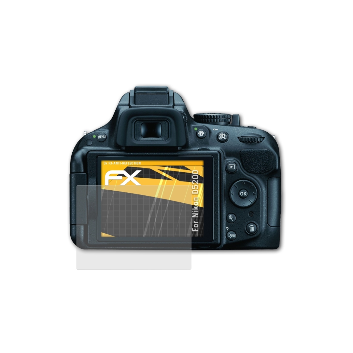 ATFOLIX 3x Nikon Displayschutz(für FX-Antireflex D5200)