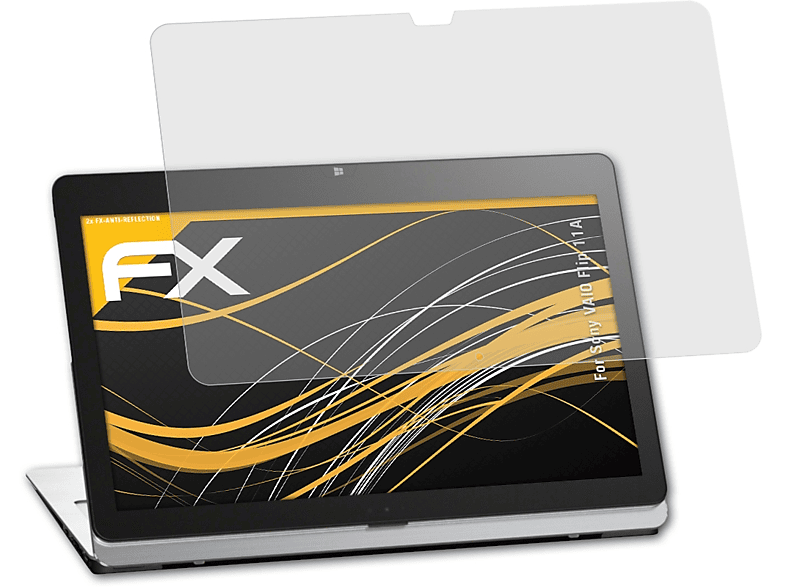ATFOLIX 2x FX-Antireflex Displayschutz(für Sony VAIO 11A) Flip