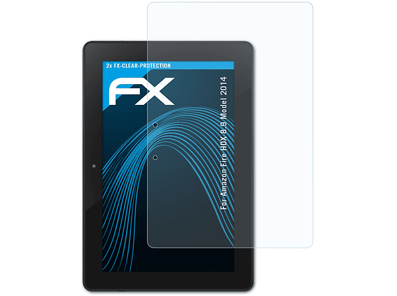 Fire Amazon 2x 8.9 2014)) HDX FX-Clear (Model Displayschutz(für ATFOLIX