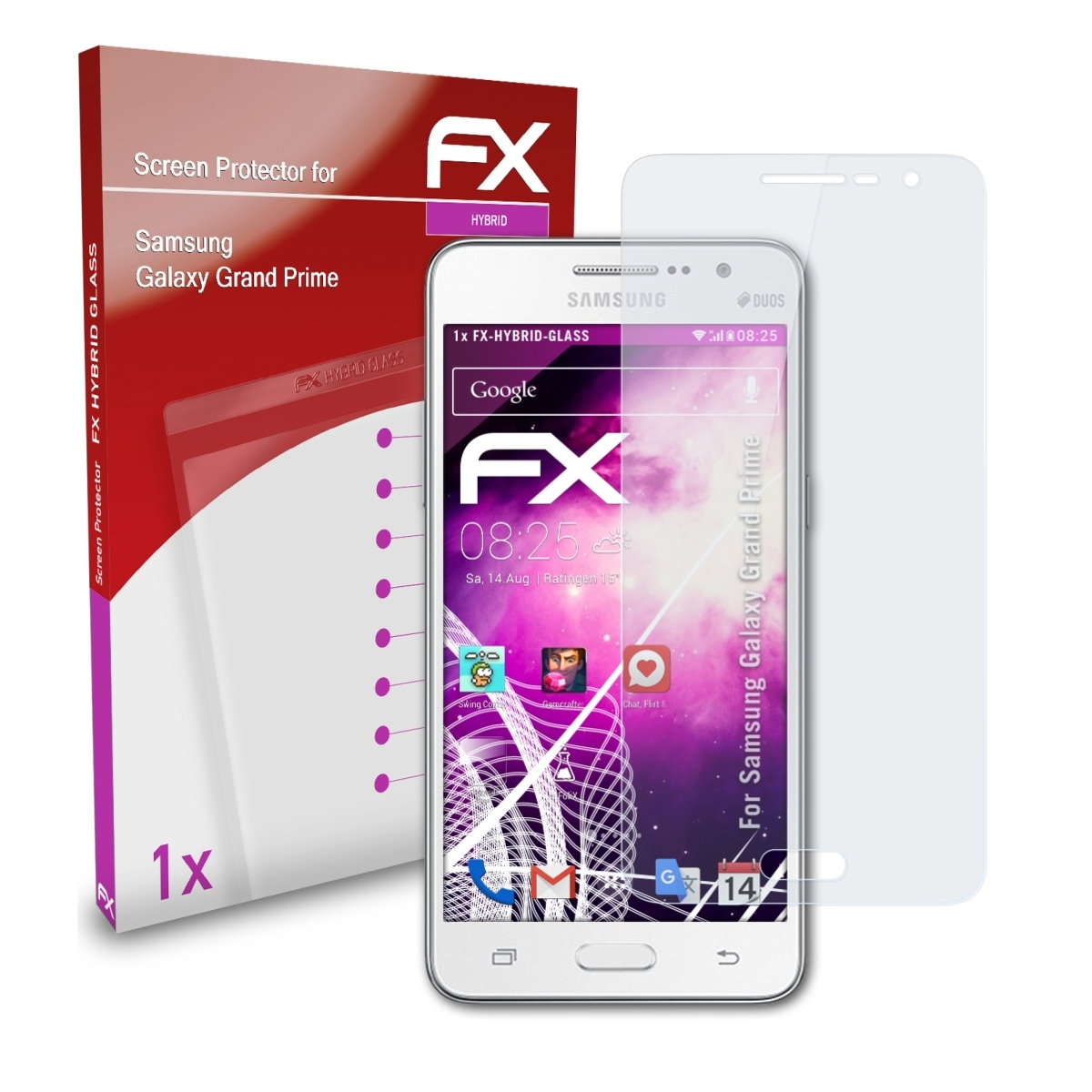 FX-Hybrid-Glass ATFOLIX Schutzglas(für Grand Samsung Prime) Galaxy