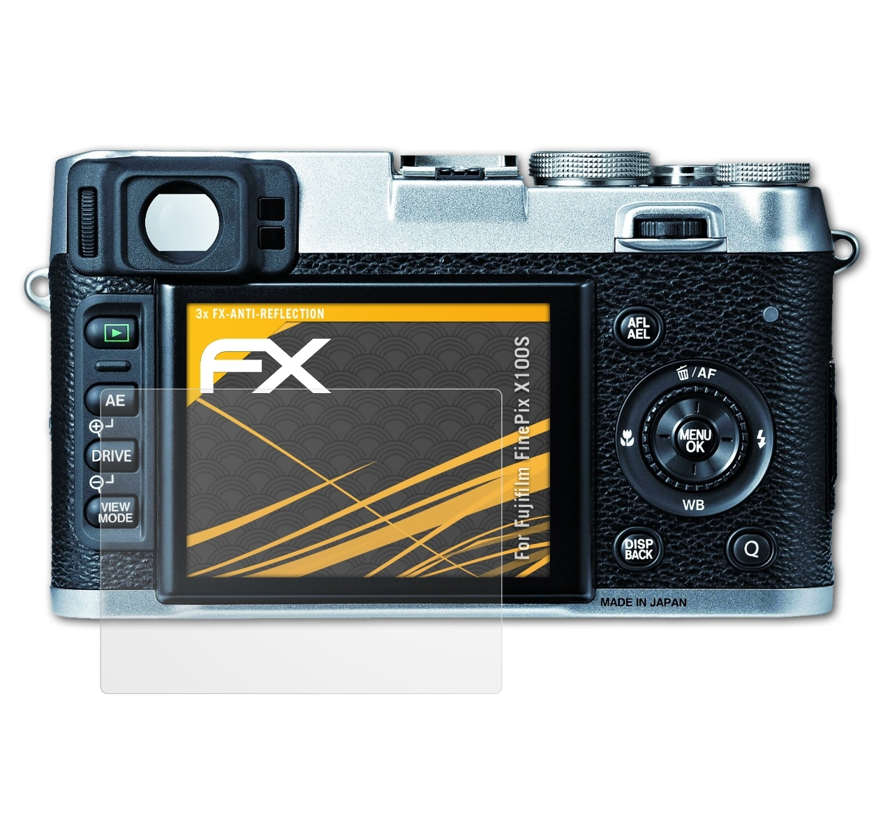 Displayschutz(für 3x FinePix Fujifilm ATFOLIX X100S) FX-Antireflex