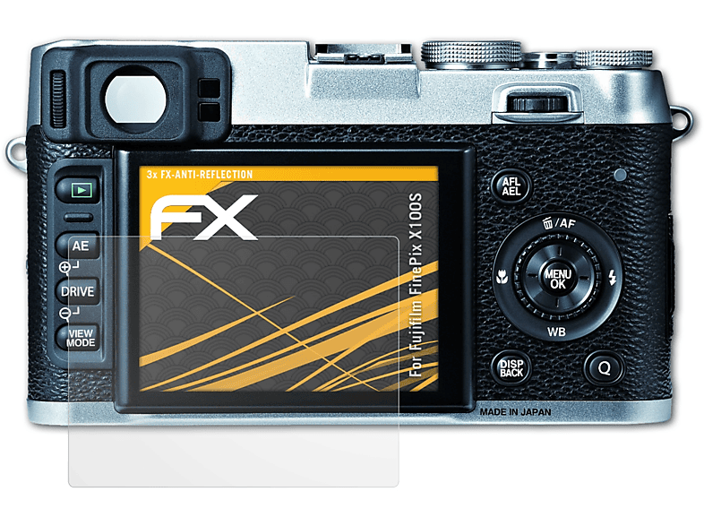 ATFOLIX 3x FX-Antireflex Displayschutz(für Fujifilm FinePix X100S)
