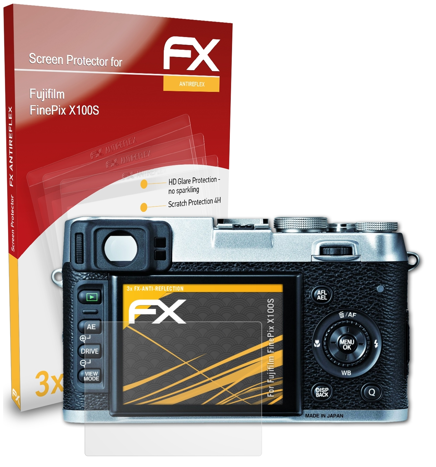 ATFOLIX 3x FX-Antireflex Displayschutz(für Fujifilm FinePix X100S)