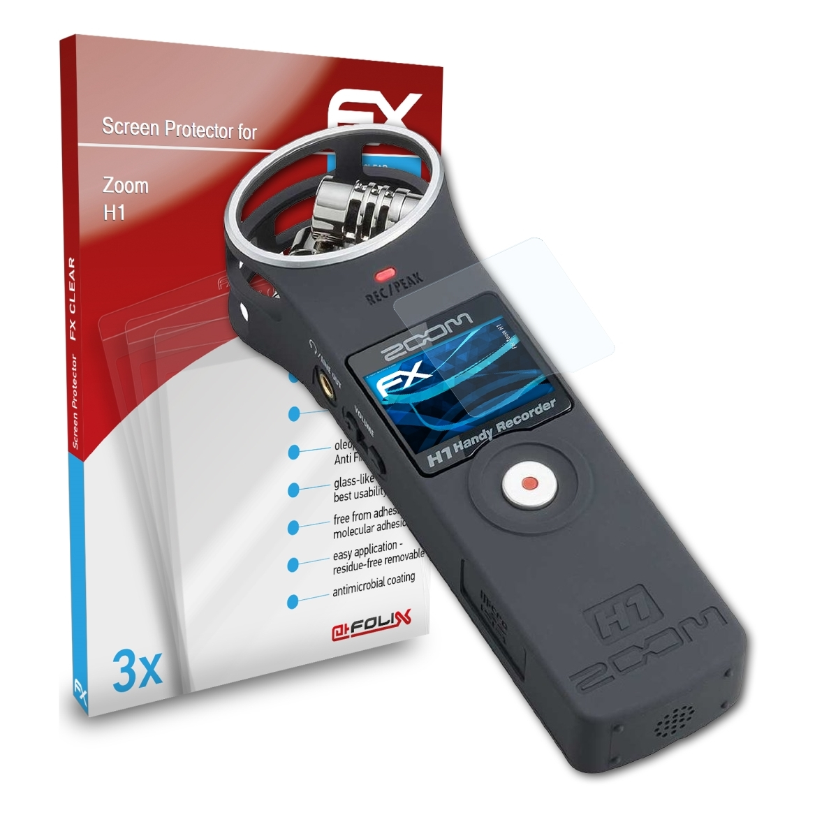 FX-Clear 3x ATFOLIX Displayschutz(für Zoom H1)