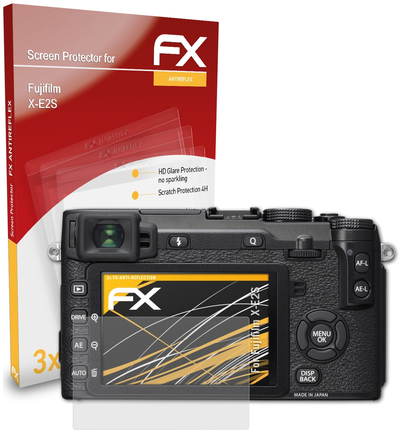 ATFOLIX 3x FX-Antireflex Displayschutz(für Fujifilm X-E2S)