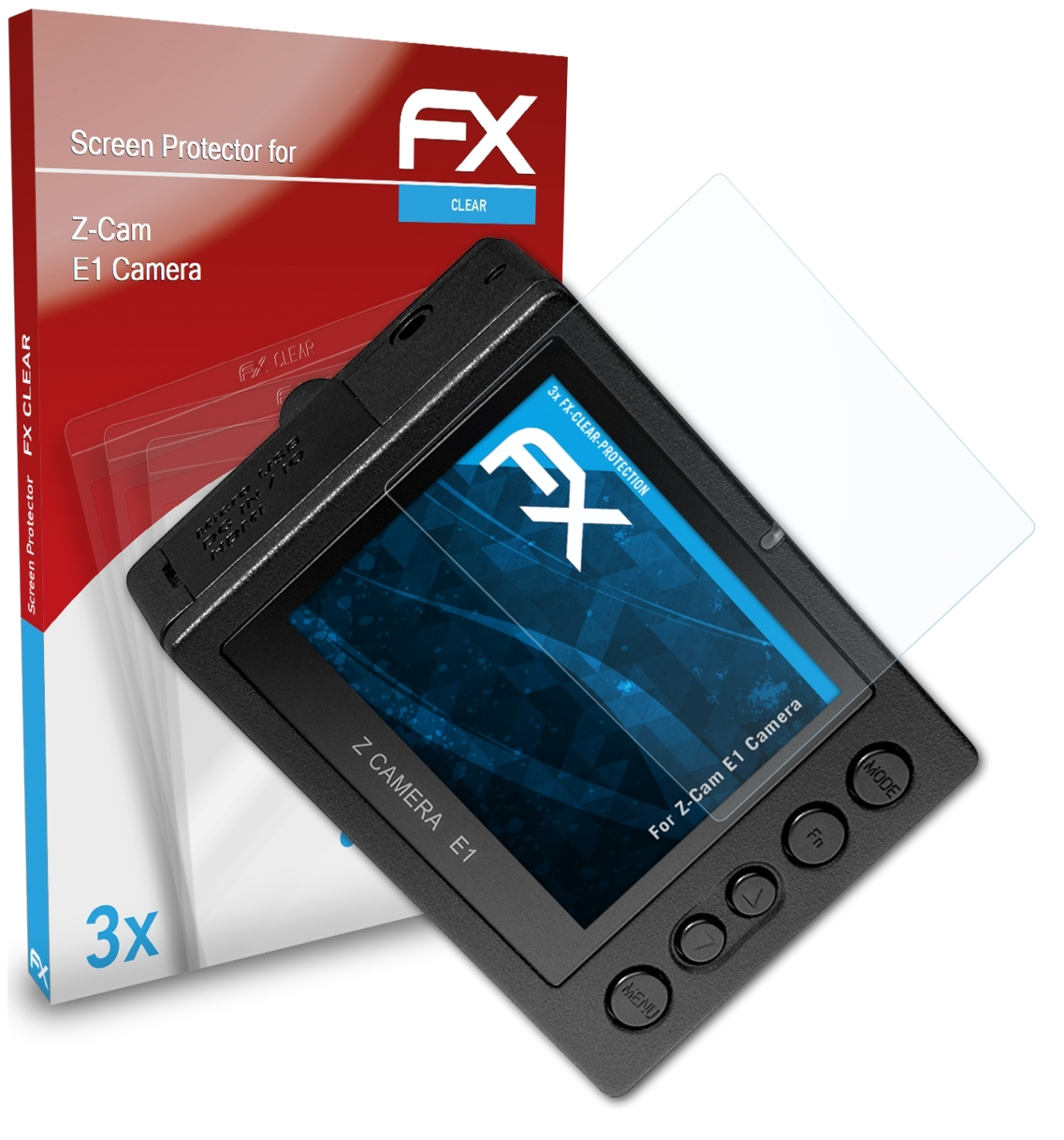 FX-Clear Z-Cam 3x Camera) E1 ATFOLIX Displayschutz(für