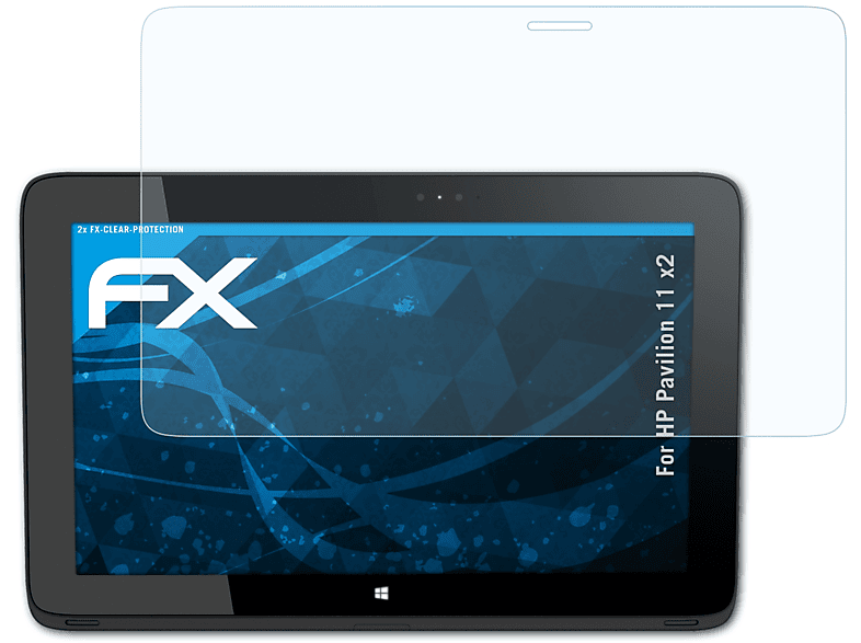 ATFOLIX 2x Pavilion FX-Clear HP 11 Displayschutz(für x2)