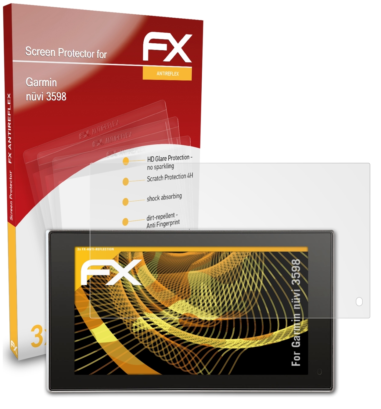 ATFOLIX 3x FX-Antireflex 3598) Garmin nüvi Displayschutz(für