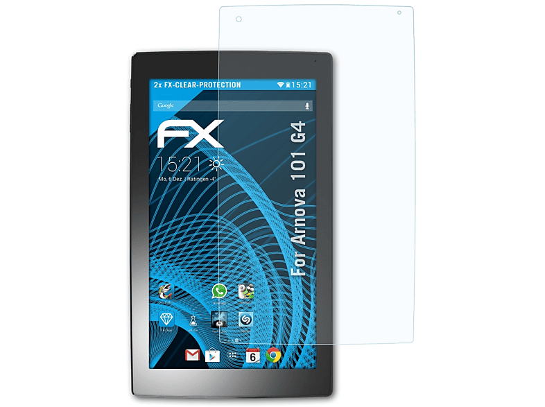 ATFOLIX 2x FX-Clear Displayschutz(für Arnova 101 G4)
