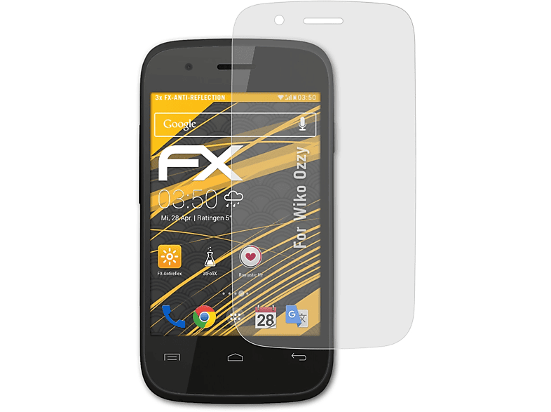 FX-Antireflex ATFOLIX 3x Displayschutz(für Ozzy) Wiko