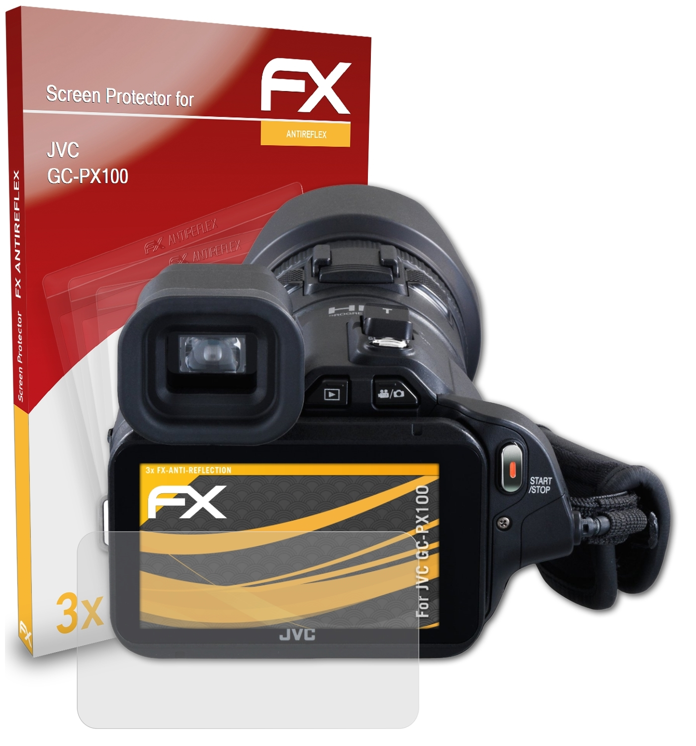 ATFOLIX 3x FX-Antireflex Displayschutz(für JVC GC-PX100)