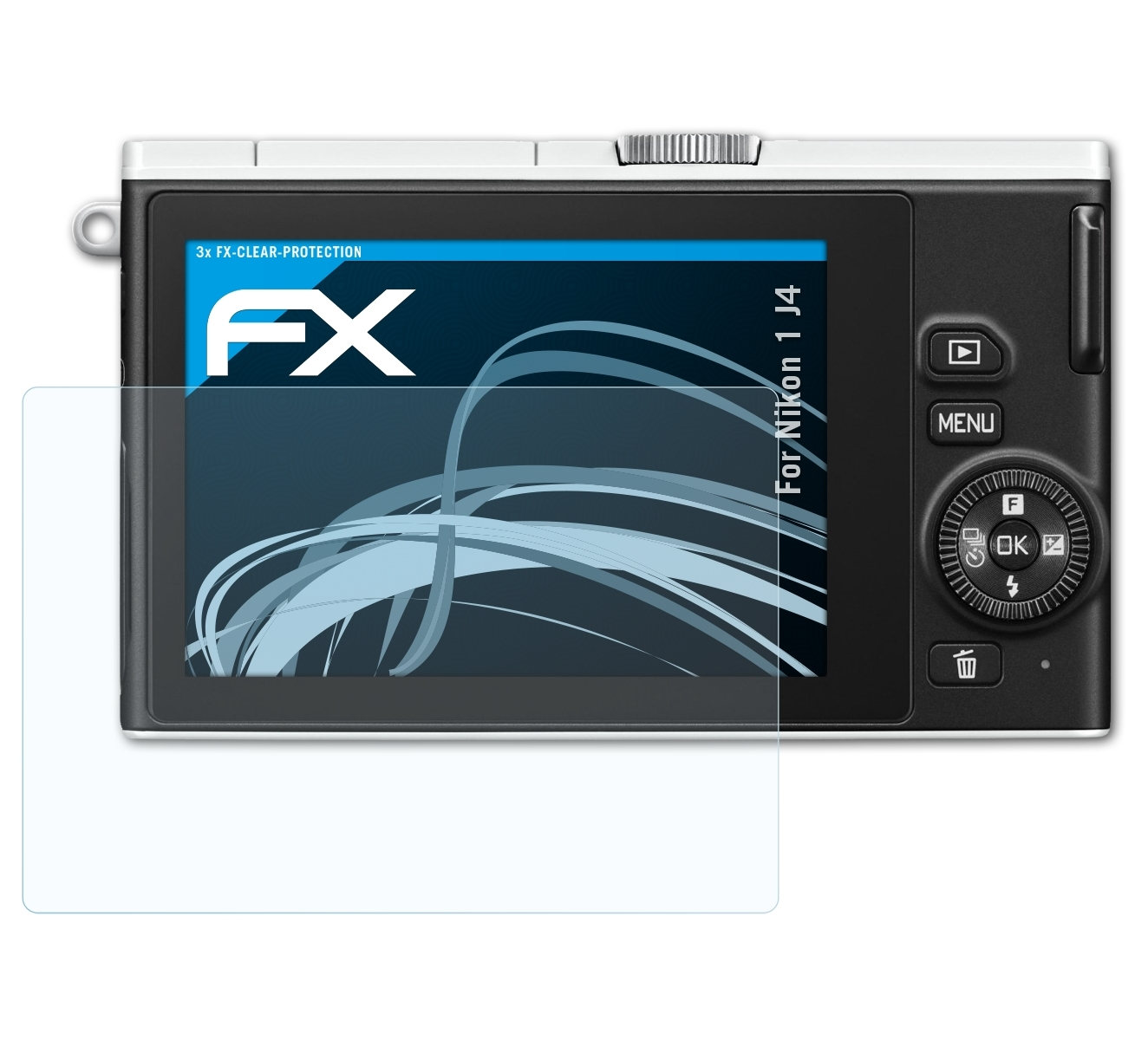 3x FX-Clear J4) 1 Displayschutz(für Nikon ATFOLIX